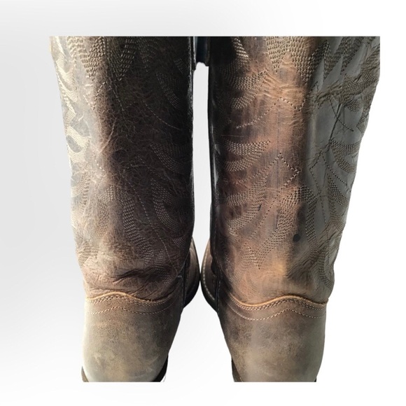 Rawhide Ladies 12” Brown Scalloped Top Western Boots 5151 - Picture 13 of 13